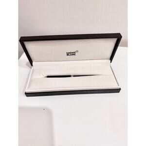 NWB Montblanc PIX Resin Cap Platinum Coated Ballpoint Pen Black